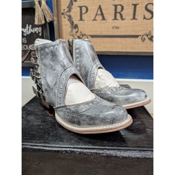 Freebird by Steven Desert Ice Multi Women's 8 Booties Buckles NIB Boho Western - Picture 2 of 14